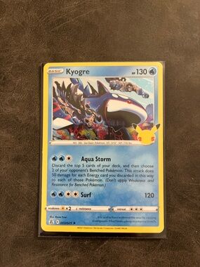 Kyogre 003/025 25th Anniversary Celebration Pokemon TCG
